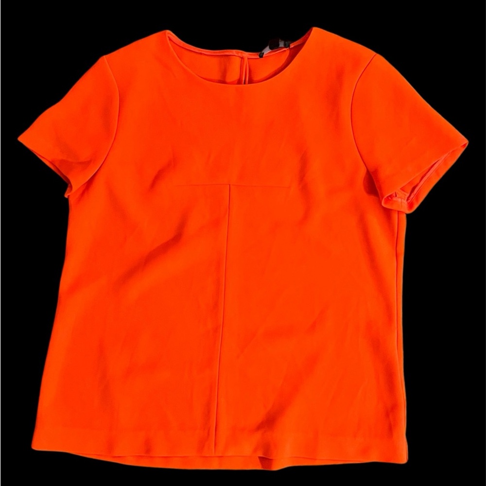 J Crew orange blouse sz 12 like new